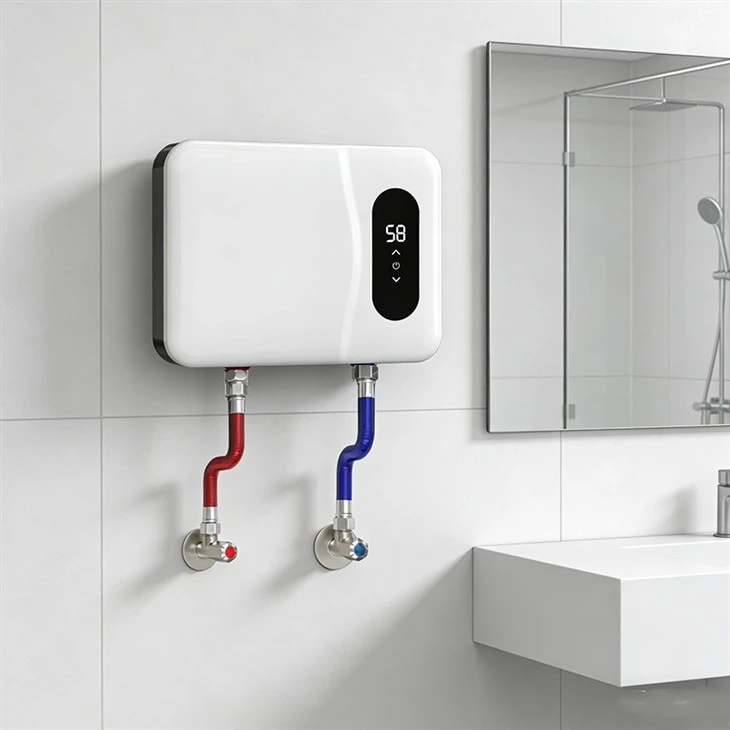 White Tankless Instant Hot Water Heater